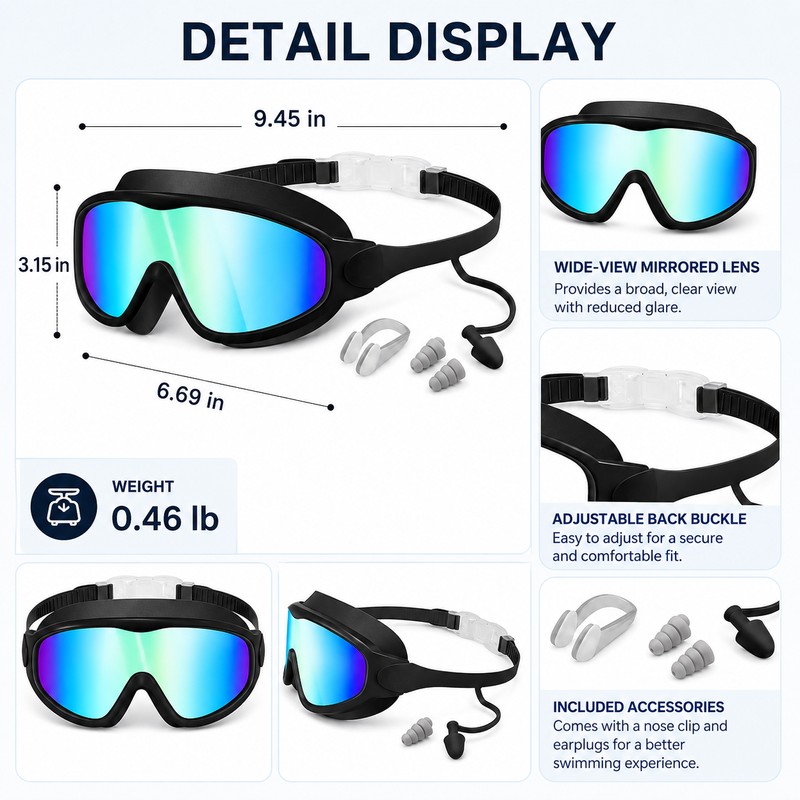Kids Swim Goggles for Pool and Swim Lessons – 2-Pack