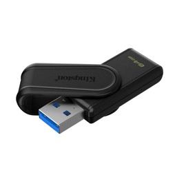 Kingston DataTraveler Exodia S USB Stick - 64GB - USB 3.2 Gen 1 - USB Type A - Black/Black - DTXS/64GB