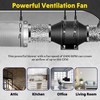 iPower 4 Inch 200 CFM Inline Duct Ventilation Fan with