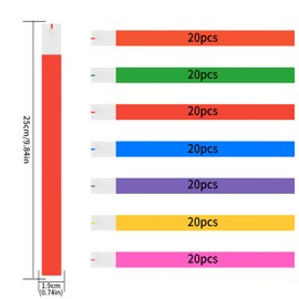 140 Pcs Wristbands for Events, 7 Colored Wrist Bands for Events, Colorful Paper Wristbands Bracelets, Waterproof Festival Event Wristbands for Music Festival Party Concert Entrance Wristbands