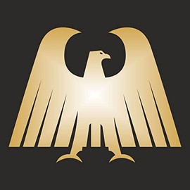 AMA SHOP Sticker Prespaced PVC Eagle mod.16 color Gold |Sticker for Helmet, Motorcycle, Camper,Boat | autoTuning |