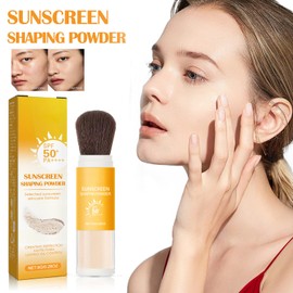 Powder Sunscreen dor Scalp, Mineral Sunscreen Setting Powder, Lasting Lightweight Breathable, Suitable for All Skin Types(0.28 Oz）