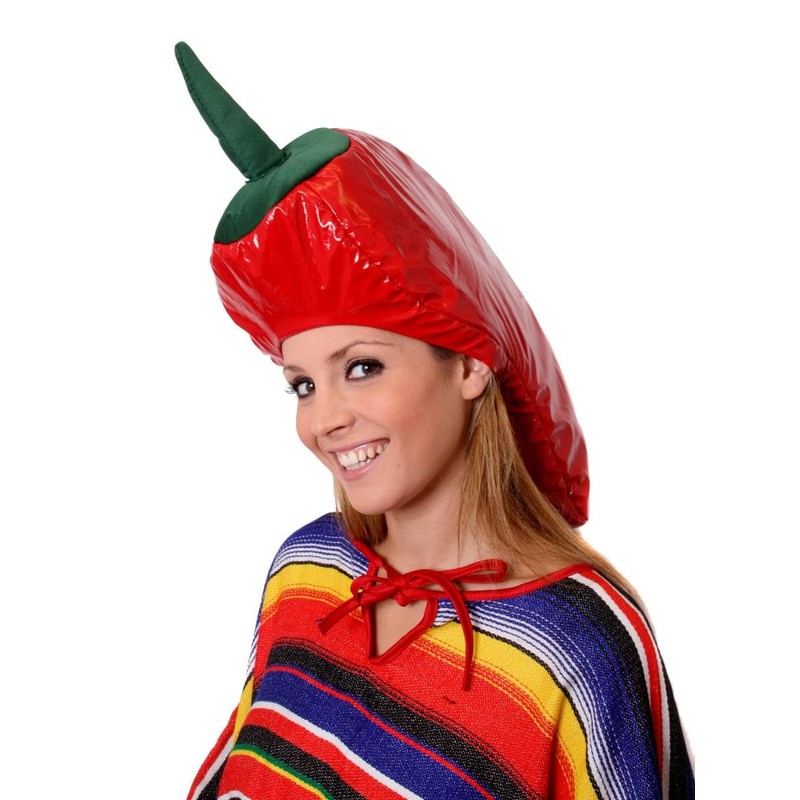 Chilli Pepper Hat - Mexican Chilli Hat Novelty Food Hats