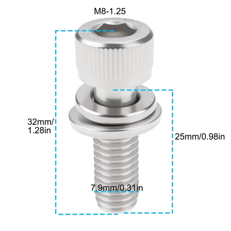 Briny River 6pcs Exhaust Manifold Bolts Replacement Part 7517322 7518984