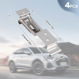 4 Pcs Trailer Number Plate Holder, License Plate Bracket, Stainless Steel Number Plate Clips, Frame Number Plate Holders Stainless Spring Loaded Steel for Trailers Caravans