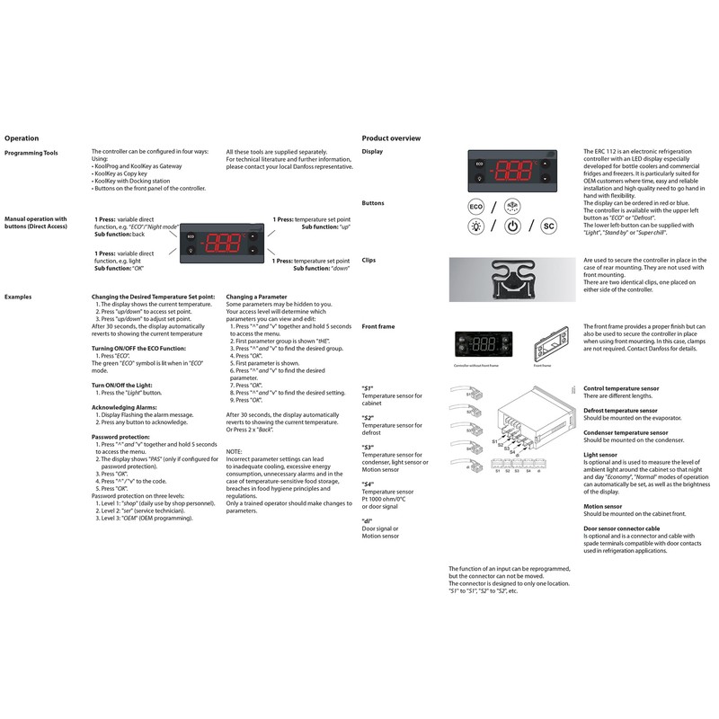 ERC112D Temperature Controller Kit, New BEV Air 00C30-123D-03 Temperature Controller