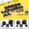 Mardatt 25Pcs NPT Plug Set Pipe Plug Assortment Kit 1/8"