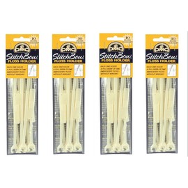 Paquete de 4 soportes para hilo dental: paquete de 4 (total de 40 soportes para hilo dental)