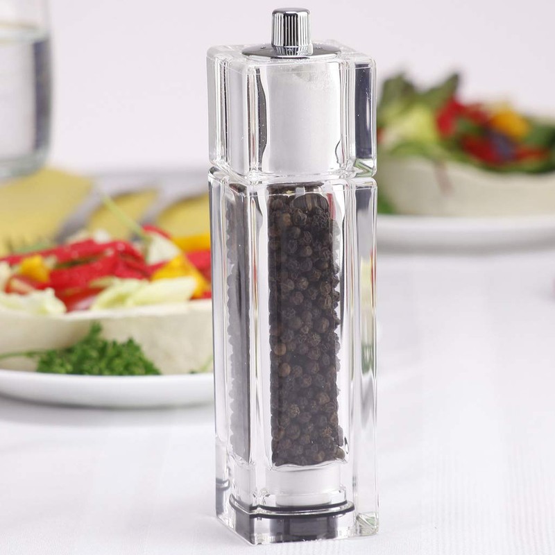 Chef Specialties 6.5 Inch Gem Combo Pepper Mill and Salt