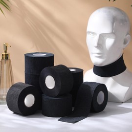 Yungyan 2000 Strips 20 Rolls Disposable Barber Paper Haircutting Neck Strips Hairdressing Stretchy Neck Band Paper Tissue for Barber Hair Cutting Styling Salon Accessories Supplies (Black)