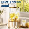 1 Gallon High Borosilicate Glass Beverage Dispenser with Glass Lid,