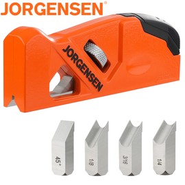 JORGENSEN Chamfer Plane, Edge Corner Plane with 4 Cutter Heads, Storage Space