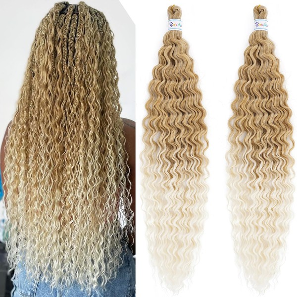 Ai Yuchen 27/613 Wavy Braiding Hair Extensions for Braids Curly