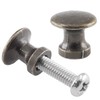 Uenhoy 12 Pcs Mini Cabinet Knobs 1/2 Inch Dia Bronze