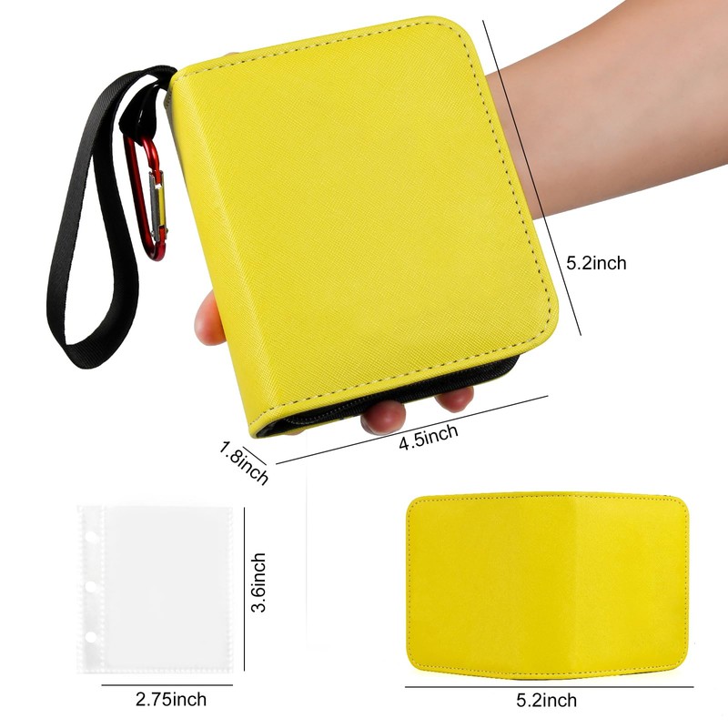 GEAoffice Small 1 Pocket Mini Trading Card Binder, Holds 80