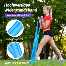 RENRANRING 4er Fitnessbänder, 1.5m Gymnastikband mit 4 Widerstandsstufen, Fitnessband mit Tragasche & Übungsanleitung,ideal für Yoga, Pilates Physiotherapie Crossfit, Muskelaufbau