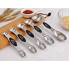 Magnetic Measuring Spoons Set of 5 Stainless Steel Dual Sided