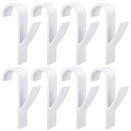 ZOKJSW 8 x Hooks for Round Radiators, Round Radiator Hooks, White Towel Hooks, Towel Holder, Radiator Hooks, Bathrobe Hooks for All Standard Radiators