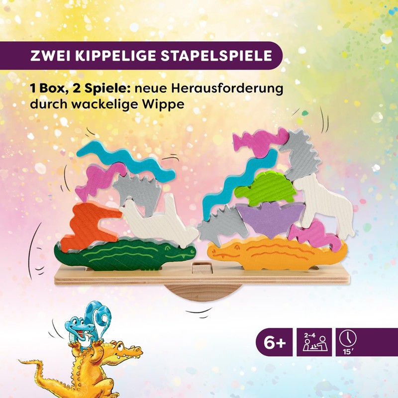 Tier auf Tier Deluxe Version – Stapel- und Würfelspiel aus