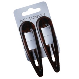 Pair of Large Tort Hair Clips Snap Bendies Sleepies by Pink 9 cm (3.5)