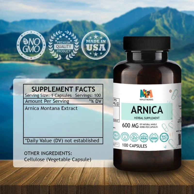 Maui Herbs Arnica Pills For Bruising, Swelling, Arthritis B