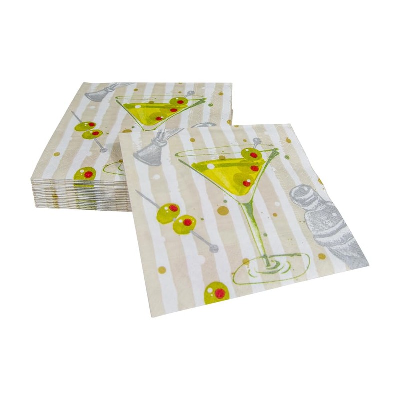 Caspari Speakeasy Cocktail Napkins - 20 Per Package