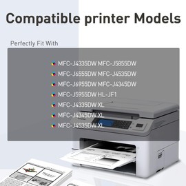 MEGOFFICE Compatible Ink Cartridge Replacement for Brother LC406 LC406XL Ink Cartridge LC 406XL 406 XL for MFC-J4335DW MFC-J5855DW MFC-J6555DW MFC-J4535DW MFC-J6955DW MFC-J4345DW MFC-J5955DW (B/C/M/Y)