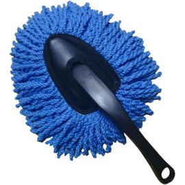 VICASKY Mini Plumero para Coche de Microfibra Azul Desmontable Limpieza Automotriz Interior Verano Succión Rápida para Tablero y Superficies Domésticas