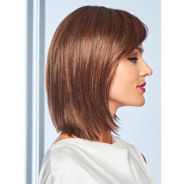 Webshaiy Layered Bob Wig with Fringe, Short Straight Wig with