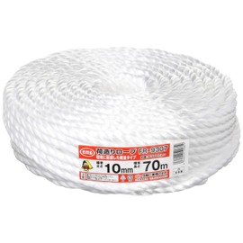 Shin-Etsu Industry FR-9307 Packing Rope, White, 0.4 inches (10 mm) x 266.4 ft (70 m)