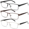 BLS Businessman Rectangular Reading Glasses - Professional Durable Readers -