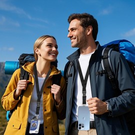 L-Rover 3 Pack Retractable Keychain,ID Badge Holder Retractable Clips,Heavy Duty Carabiner Badge Reel Key Ring with Lanyard ID Cards Holder Cool Tactical ID Holder with 32” Steel Cord,9.0 OZ