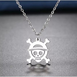 Yeshua Collar One Piece Acero Inoxidable Luffy Skull Jolly Roger Op