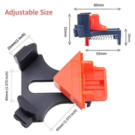 4 Pcs Corner Clamps for Woodworking, MSDADA 90 Degree Right Angle Wood Clamp Corner Clip Fixer Ruler Square Clamp for DIY Hand Tools Making Cabinets Furniture Repair Connection Welding Drilling