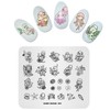 Rolabling Nail Stamping Plate Cute Stainless Steel Nail Printing Plate