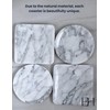 EXCHUES Natural Marble Tray, 6 inches Inside Raised Edges Round
