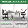 KIZECK Swivel Armless Desk Office Chair Without Arms Adjustable Height