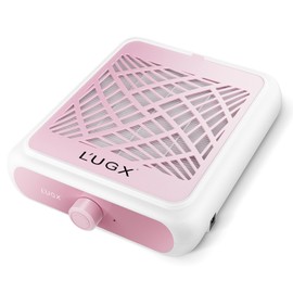 L'UGX Nail Dust Collector Rechargeable with 2 Reusable Filter, Professional Dust Collector Nail Tech Fan Extractor Powerful Suction Vacuum Dust Collector for Nails, Perfect for Home Salon Use