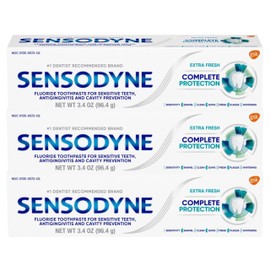 Sensodyne Complete Protection Sensitive Toothpaste Sensitive Teeth Treatment, Extra Fresh - 3.4 Ounces (Pack of 3)