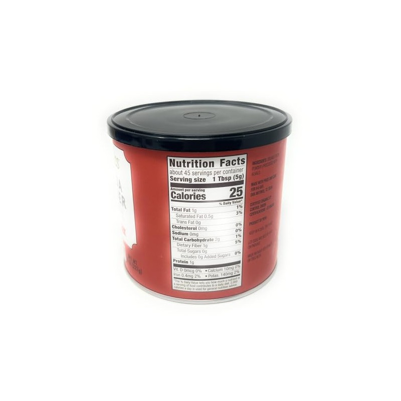 H‑E‑B Organics 100% Unsweetened Cocoa Powder 8oz - 1 can