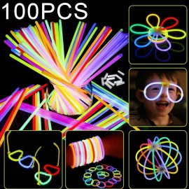 Pack de 100 Pulseras Neón Luminosas YOSGO para Fiestas y Eventos