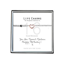 Life Charms Sweet 16 Rose Gold Heart Bracelet