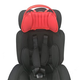 Adjustable Child Car Seat Head Support, Universal Suitable for Both Children and Adults, Head Protect Pad on Child Car Seat, Safety Car Sleeping Headrest for Child, Infants, Toddlers and Adults (Red)
