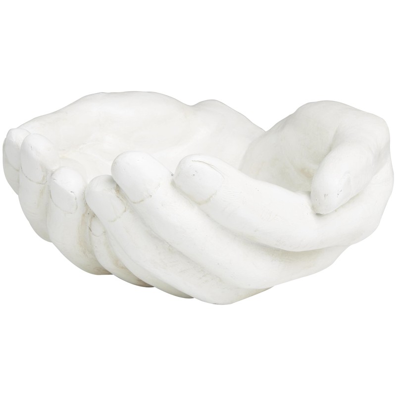 Deco 79 Polystone Hands Decorative Sculpture Open Home Decor Statue,