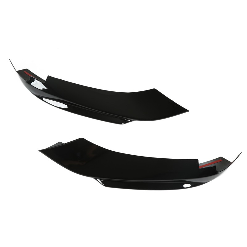 2 Pcs Front Bumper Diffuser Glossy Black Left Right Lip