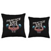 Practice Safe Sets Weightlifting Muscles Barbell Gym Trainer Throw Pillow