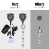 MNGARISTA Heavy Duty Retractable Badge Reel, 8 oz 31.5'' Keychain,