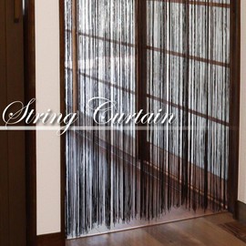 Noren Workshop 21565 String Curtain String Screen, Beauty Salon, Bar, Salon, Brown, Width 35.4 x Length 66.9 inches (90 x 170 cm)