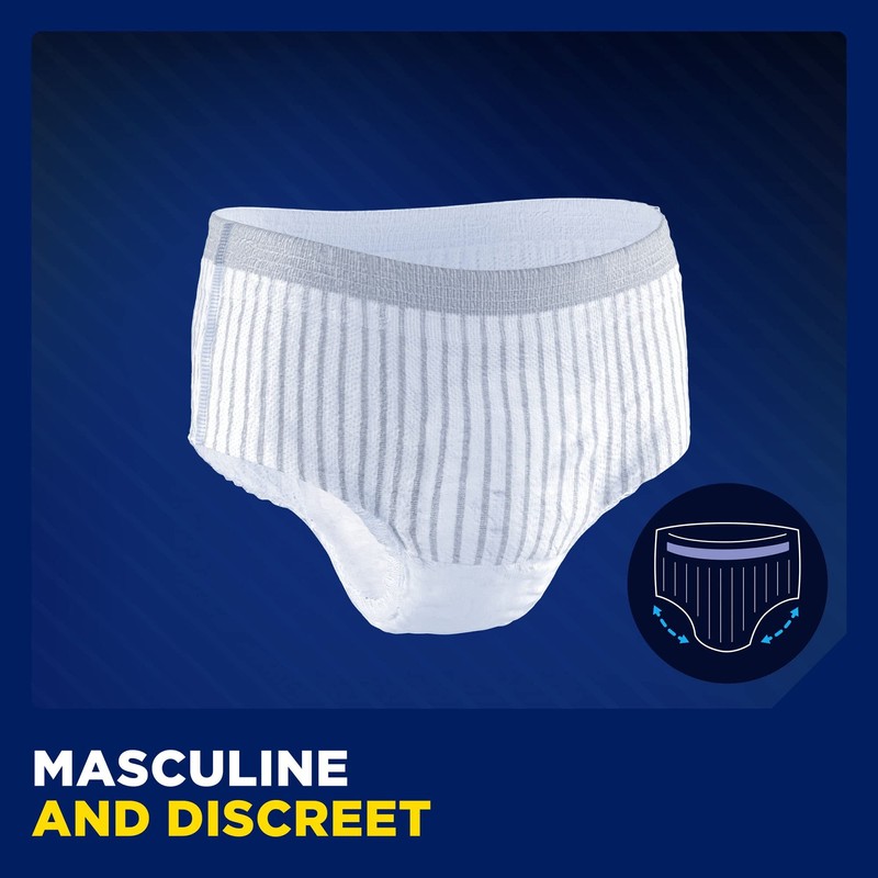 TENA Men Super Plus Protective Underwear, Incontinence, Disposable, Heavy Absorbency,