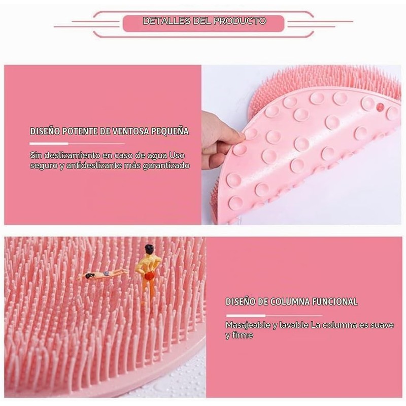 Alfombrilla de Silicona para Ducha y Pies con Ventosas –